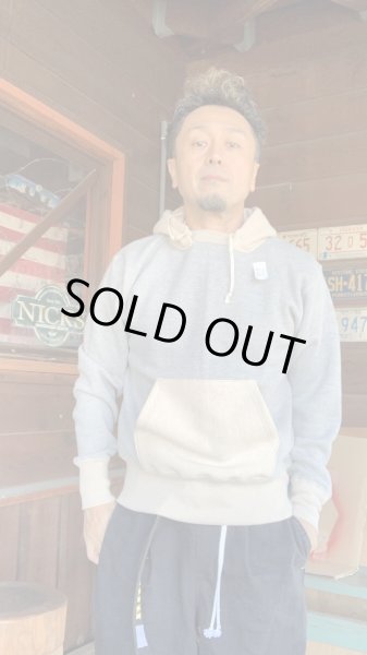 画像7: CUSHMAN(クッシュマン）TWO TONE SWEAT PARKA  ミックスグレー／ミックスベージュ (7)