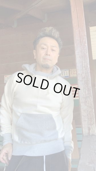 画像8: CUSHMAN(クッシュマン)TWO TONE SWEAT PARKA  クリーム/ミックスグレー (8)