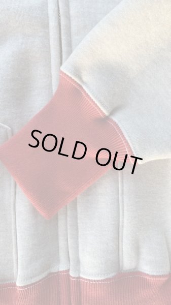 画像5: CUSHMAN(クッシュマン)TWO TONE ZIP SWEAT PARKA  ベージュ/レッド (5)