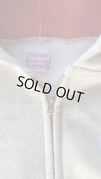 画像3: CUSHMAN(クッシュマン)TWO TONE ZIP SWEAT PARKA  ベージュ/レッド (3)