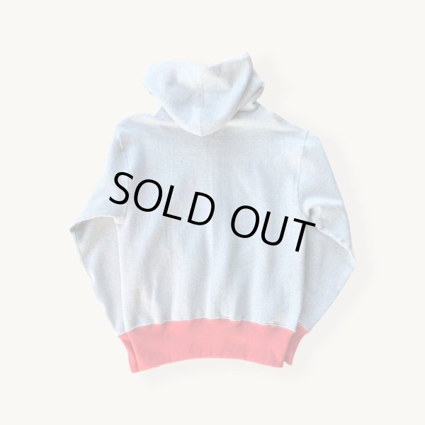 画像2: CUSHMAN(クッシュマン)TWO TONE ZIP SWEAT PARKA  ミックスグレー/レッド (2)