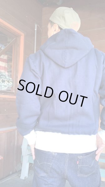 画像7: CUSHMAN(クッシュマン）TWO TONE ZIP SWEAT PARKA  ネイビー／ホワイト (7)