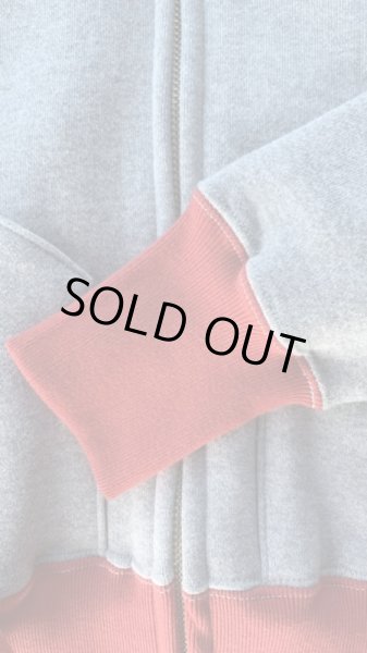 画像4: CUSHMAN(クッシュマン)TWO TONE ZIP SWEAT PARKA  ミックスグレー/レッド (4)