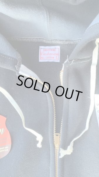 画像3: CUSHMAN(クッシュマン)TWO TONE ZIP SWEAT PARKA  ブラック/ダークグレー (3)