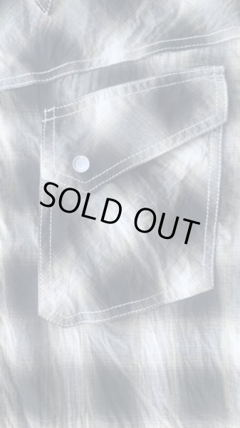 画像7: CUSHMAN クッシュマン C/R OMBRAY CHECK WESTERN SHIRTS    BLACK (7)