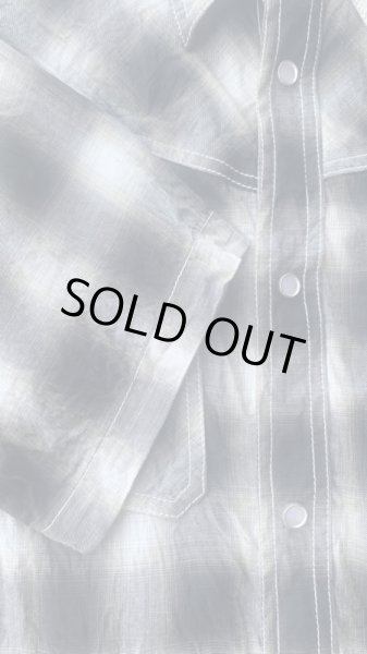 画像4: CUSHMAN クッシュマン C/R OMBRAY CHECK WESTERN SHIRTS    BLACK (4)