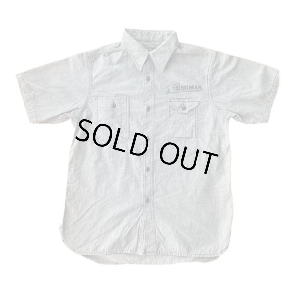 画像2: CUSHMAN クッシュマン MXCHAMBRAY WORK SHIRTS(LOWHIDE) ワークシャツ L.GRAY (2)