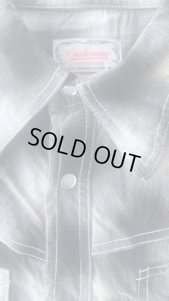 画像3: CUSHMAN クッシュマン C/R OMBRAY CHECK WESTERN SHIRTS    BLACK (3)