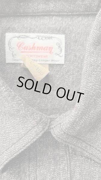 画像3: CUSHMAN  クッシュマン 撚杢シャンブレーウエスタンシャツ  ミックスブラック (3)