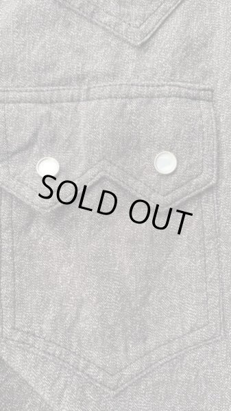 画像5: CUSHMAN  クッシュマン 撚杢シャンブレーウエスタンシャツ  ミックスブラック (5)