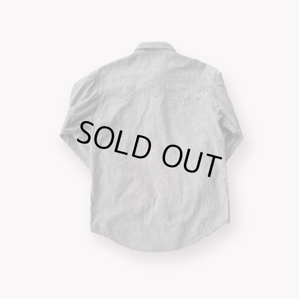 画像2: CUSHMAN  クッシュマン 撚杢シャンブレーウエスタンシャツ  ミックスブラック (2)