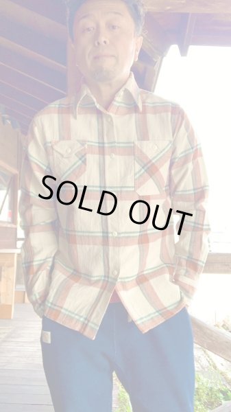 画像7: CUSHMAN クッシュマン NEL CHECK WORK SHIRT ネルワークシャツ VANNILA/ORANGE (7)