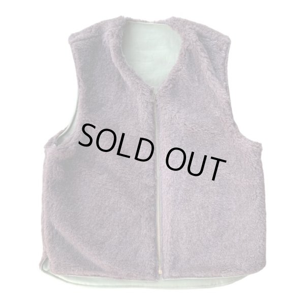 画像2: CUSHMAN(クッシュマン)ALPACA REVERSIBLE DECK VEST   OLIVE (2)