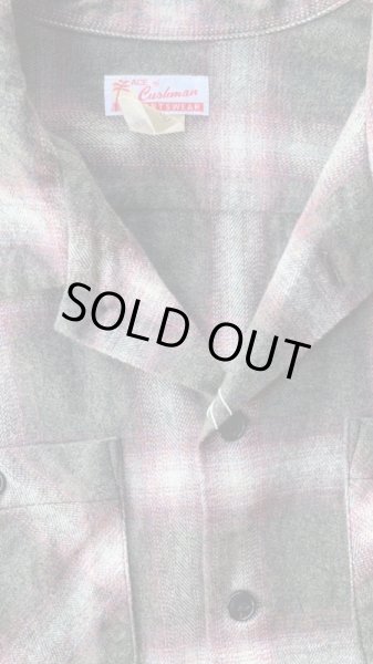 画像3: CUSHMAN  クッシュマン オンブレチェックオープンカラーシャツ レッド (3)