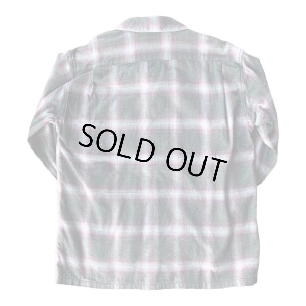 画像2: CUSHMAN  クッシュマン オンブレチェックオープンカラーシャツ レッド (2)