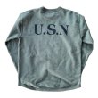 画像2: CUSHMAN(クッシュマン）U.S.N.　PILE SWEAT　TEE 502USN OLIVE (2)