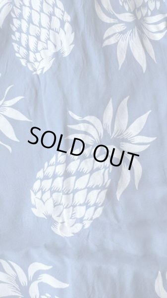 画像3: CUSHMAN ハワイアンシャツ パイナップル柄　クッシュマン　　SAX/WHITE (3)