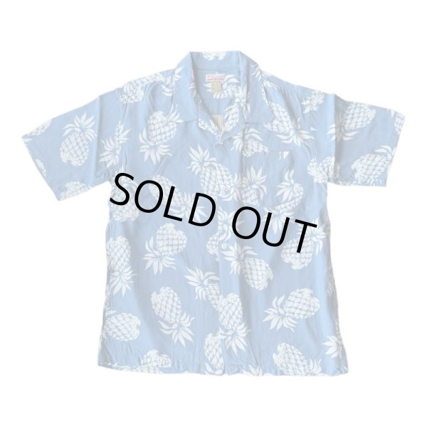 画像1: CUSHMAN ハワイアンシャツ パイナップル柄　クッシュマン　　SAX/WHITE (1)