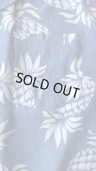 画像5: CUSHMAN ハワイアンシャツ パイナップル柄　クッシュマン　　SAX/WHITE (5)