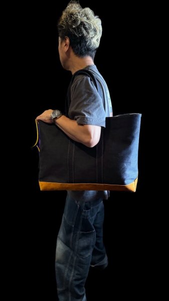 画像8: CUSHMAN クッシュマン RIVERSIBLE TOTE BAG LARGE  14oz DENIM (8)