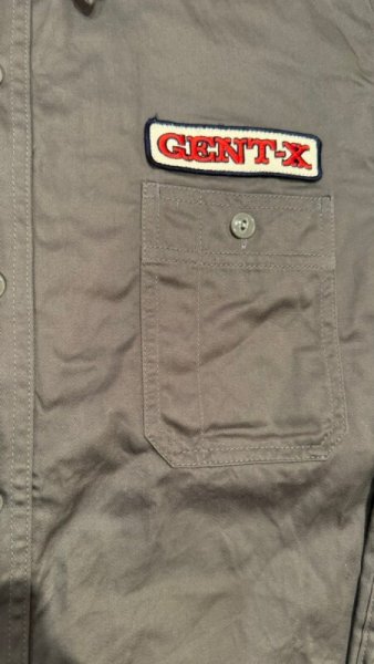 画像3: CUSHMAN  クッシュマンCOTTN SATIN WORK SHIRT グレー (3)