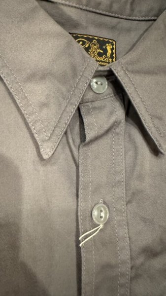 画像4: CUSHMAN  クッシュマンCOTTN SATIN WORK SHIRT グレー (4)