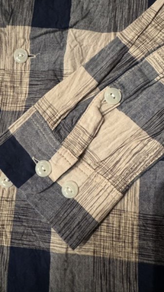 画像6: CUSHMAN  クッシュマン KASURI OPEN COLLAR SHIRTS  NAVY (6)