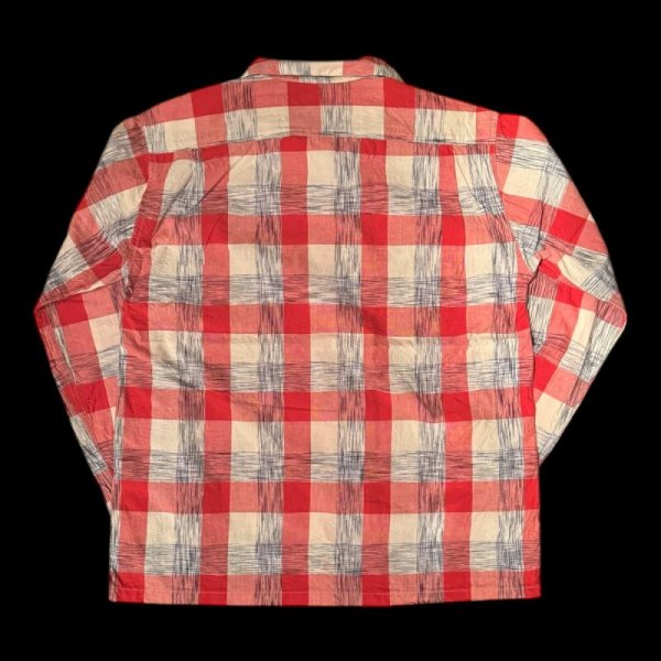 画像2: CUSHMAN  クッシュマン KASURI OPEN COLLAR SHIRTS  RED (2)