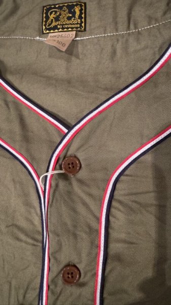画像9: CUSHMANクッシュマン BASEBALL SHIRT   OFF  OLIVE (9)