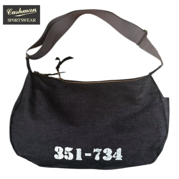 画像1: CUSHMAN クッシュマン　CANVAS MESSENGER BAG　キャンバスメッセンジャーバッグ　13oz DENIM (1)