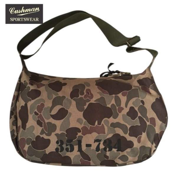 画像1: CUSHMAN クッシュマン　CANVAS MESSENGER BAG　キャンバスメッセンジャーバッグ　DUCK HUNTER CAMO (1)