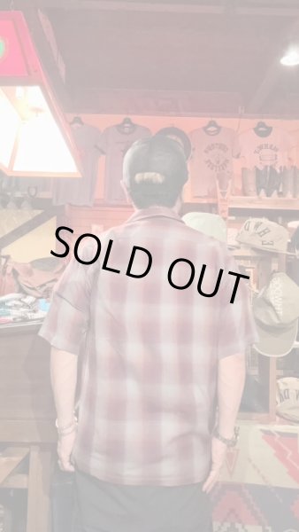 画像8: CUSHMAN クッシュマン　RAYON OMBRE CHECK SHIRT    WINE/GRAY (8)