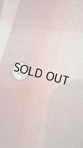 画像5: CUSHMAN クッシュマン　RAYON OMBRE CHECK SHIRT    WINE/GRAY (5)