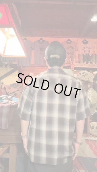 画像8: CUSHMAN クッシュマン　RAYON OMBRE CHECK SHIRT    BLACK/GRAY (8)