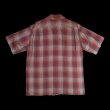 画像2: CUSHMAN クッシュマン　RAYON OMBRE CHECK SHIRT    WINE/GRAY (2)