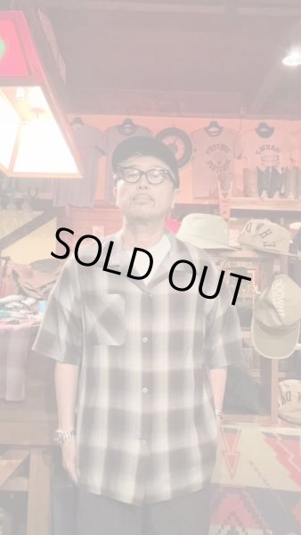 画像7: CUSHMAN クッシュマン　RAYON OMBRE CHECK SHIRT    BLACK/GRAY (7)