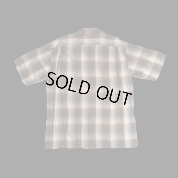 画像2: CUSHMAN クッシュマン　RAYON OMBRE CHECK SHIRT    BLACK/GRAY (2)