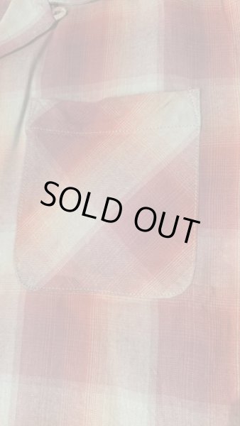 画像4: CUSHMAN クッシュマン　RAYON OMBRE CHECK SHIRT    WINE/GRAY (4)