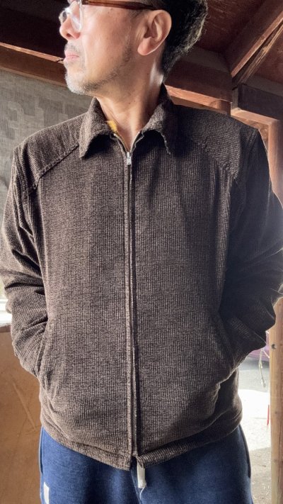 画像2: CUSHMAN(クッシュマン)MIX COUDUROY BLOUSON JACKET MIX BLACK /MIX BROWN