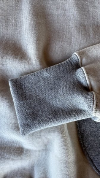 画像5: CUSHMAN(クッシュマン）BOXING　POCKET TWO TONE SWEAT PARKA  ＣＲＥＡＭ／ＭＩＸＧＲＡＹ (5)