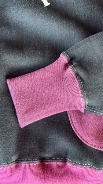 画像5: CUSHMAN(クッシュマン）BOXING　POCKET TWO TONE SWEAT PARKA  ＢＬＡＣＫ／ＷＩＮＥ (5)