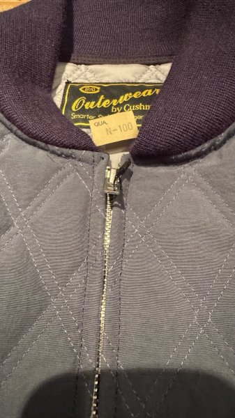 画像4: CUSHMAN(クッシュマン）QUILTING FREEZER JACKET    BLUE GRAY (4)
