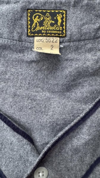 画像5: CUSHMANクッシュマン　COTTON FLANNEL BASEBALL SHIRT   MIX　GRAY / NAVY (5)