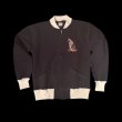 画像2: CUSHMAN(クッシュマン）SWEAT SOUVENIR JACKET  ブラック／クリーム (2)
