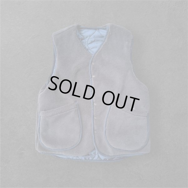 画像3: CUSHMAN　クッシュマン QUILTING&FUR　REVERSIBLE BOA VEST BLACK/BROWN (3)