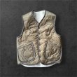 画像1: CUSHMAN　クッシュマン QUILTING&FUR　REVERSIBLE BOA VEST OLIVE/CREAM (1)