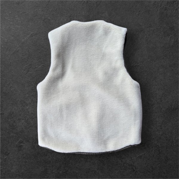 画像4: CUSHMAN　クッシュマン QUILTING&FUR　REVERSIBLE BOA VEST OLIVE/CREAM (4)