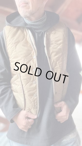 画像7: CUSHMAN　クッシュマン QUILTING&FUR　REVERSIBLE BOA VEST OLIVE/CREAM (7)