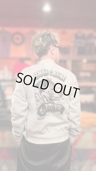 画像7: CUSHMAN(クッシュマン）PRINT SET IN SLEEVE　（HELLonWHEEL)スウェット MIX GRAY (7)