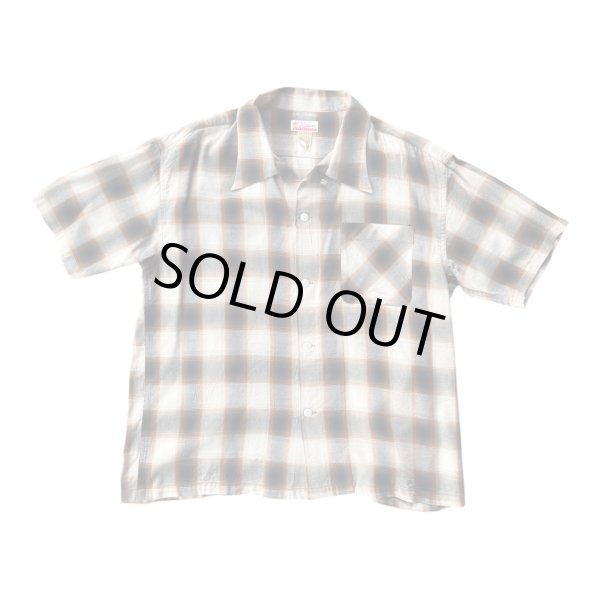 画像2: CUSHMAN クッシュマン　 OMBRE CHECK SHIRT    BROWN/WHITE (2)